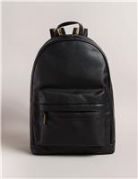 Faux Leather Pebble Grain Backpack