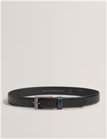 Leather Stripe Detail Belt