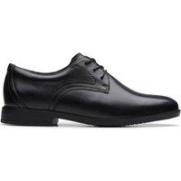 Clarks Black Leather Lace Up School Shoes (3 Large-10 Large) Black