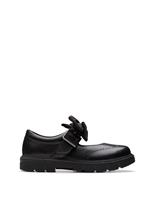 Leather Bow School Shoes (10 Small-2 Large)