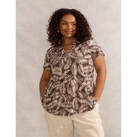 Printed V-neck Regular Fit Top
