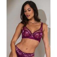 Pour Moi Sonnet Lace High Apex Non Padded Bra Pink Magenta