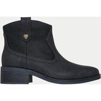 Skechers BOBS Wander Luxe Ankle Boots Black