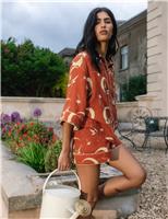 Pure Cotton Fox & Moon Print Shortie Set