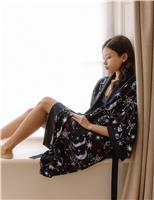 Cotton Rich Moon Print Tie Dressing Gown