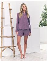 Pure Cotton Striped Shortie Set