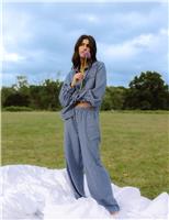 Brushed Cotton Pyjama Set with Scrunchie