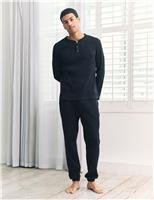 Cotton Rich Waffle Cuffed Pyjama Bottoms