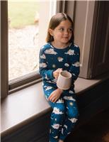 2pk Hedgehog & Bunny Print Pyjama Sets (1-12 Yrs)