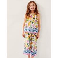 Pure Cotton Lemon Print Top & Bottom Outfit (3-15 Yrs)
