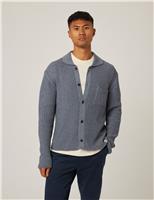 Peregrine Pure Cotton Textured Knitted Shirt Light Blue