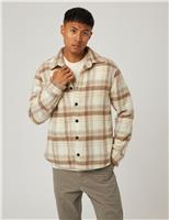 Pure Wool Checked Overshirt