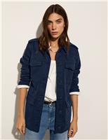 Cotton Rich Collared Utility Jacket