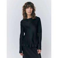 Satin Cowl Neck Blouse