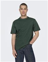 Pure Cotton Crew Neck T-Shirt