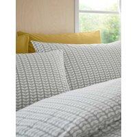 Orla Kiely 2 Pack Pure Cotton Floral Pillowcases Light Grey Mix