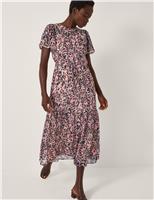 Animal Print Tiered Maxi Dress