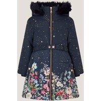 Floral Belted Hooded Coat (3-15 Yrs)