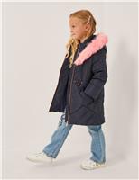 Hooded Quilted Puffer Coat (3-13 Yrs)