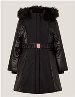 Hooded Belted Coat (3-13 Yrs)
