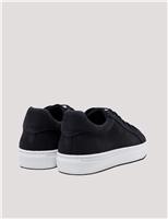 Hawes & Curtis Leather Trainers Navy
