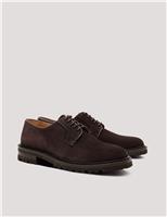 Hawes & Curtis Suede Derby Shoes Brown
