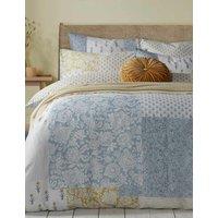 Laura Ashley Pure Cotton Laurissa Patchwork Bedding Set Blue Mix