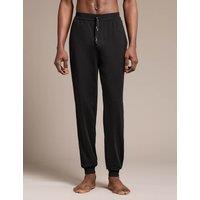 Boss Cotton Rich Cuffed Joggers Black