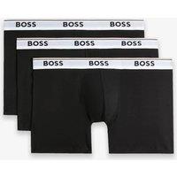 Boss 3 Pack Power Cotton Rich Logo Boxer Briefs Multi