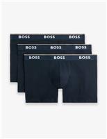 3pk Power Cotton Rich Logo Boxer Briefs