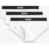 Boss 3 Pack Cotton Rich Logo Waistband Briefs White