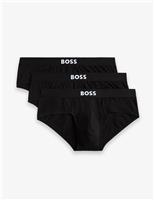 3 Pack Cotton Rich Logo Waistband Briefs