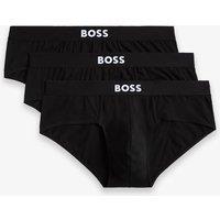 Boss 3 Pack Cotton Rich Logo Waistband Briefs Black
