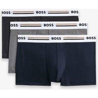 Boss 3 Pack Logo Stripe Waistband Trunks Multi