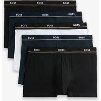 Boss 5 Pack Cotton Rich Trunks Blue Mix