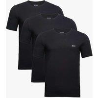 Boss 3 Pack Pure Cotton Crew Neck T-Shirts Black