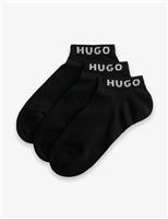 3 Pack Cotton Rich Logo Trainer Socks