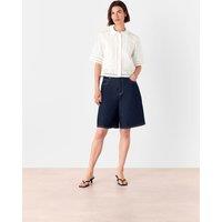 Whistles Pure Cotton Broderie Collared Shirt White