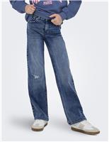 Cotton Rich Wide Leg Jeans (8-14 Yrs)