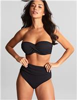 Panache Spirit Ella Wired Padded Bandeau Bikini Top Black