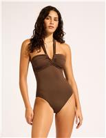 Collective Halterneck Bandeau Swimsuit