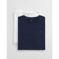 GANT 2 Pack Pure Cotton Crew Neck T-Shirts Navy Mix