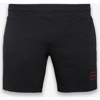 Hugo Cotton Rich Jersey Logo Loungewear Shorts Black