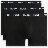 Hugo 3 Pack Cotton Rich Logo Waistband Boxers Black