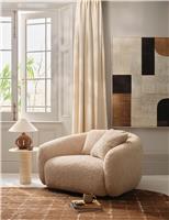 Cocoon Faux Sheepskin Swivel Snuggle Chair