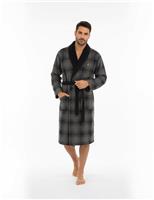 Lyle & Scott Checked Dressing Gown Black Mix
