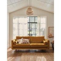 BARKER AND STONEHOUSE Moore Chenille Large 3 Seater Sofa Yellow