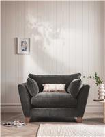 BARKER AND STONEHOUSE Irving Chenille Snuggle Chair Blue