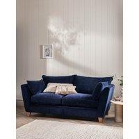 BARKER AND STONEHOUSE Irving Chenille Large 3 Seater Sofa Navy