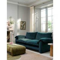 BARKER AND STONEHOUSE Orson Chenille Extra Large 3 Seater Sofa Blue